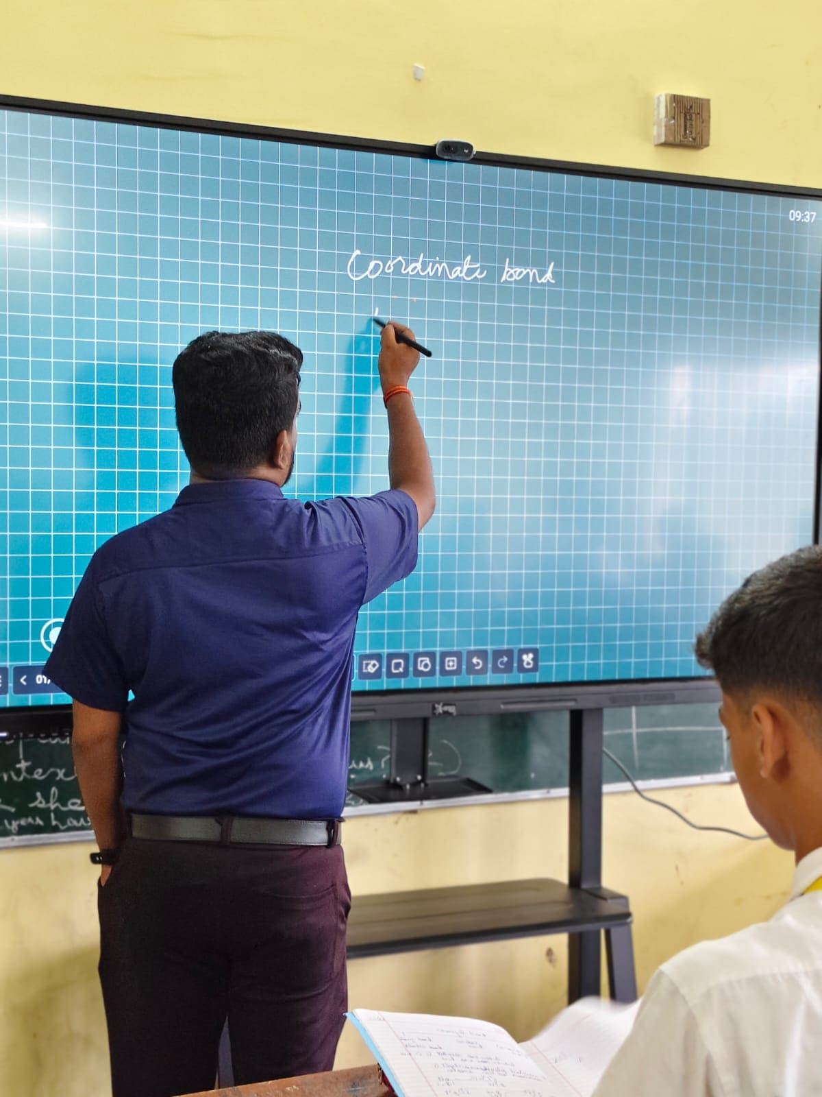 Students learning in a classroom
